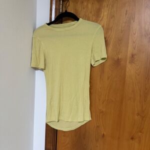 lululemon Ribbed Hold Tight Short Sleeve T shirt Yellow